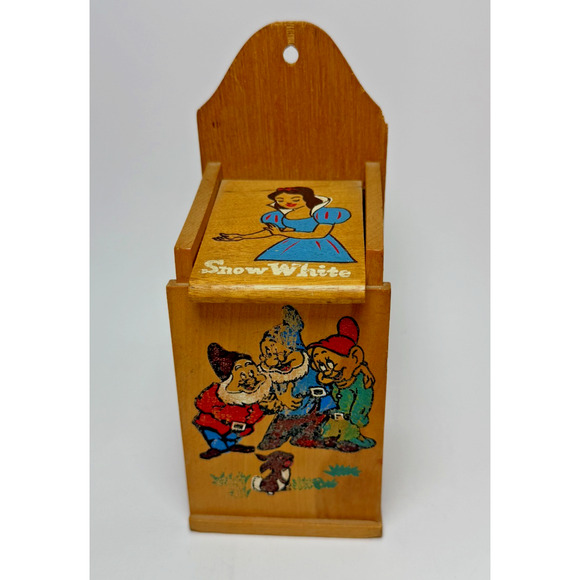 Disney Other - Vintage Snow White Wood Storage Box Walt Disney Productions 1964 Crayons Be Tidy